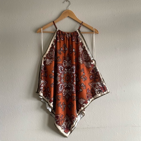 Boho Bandana Halter Blouse - Picture 1 of 5